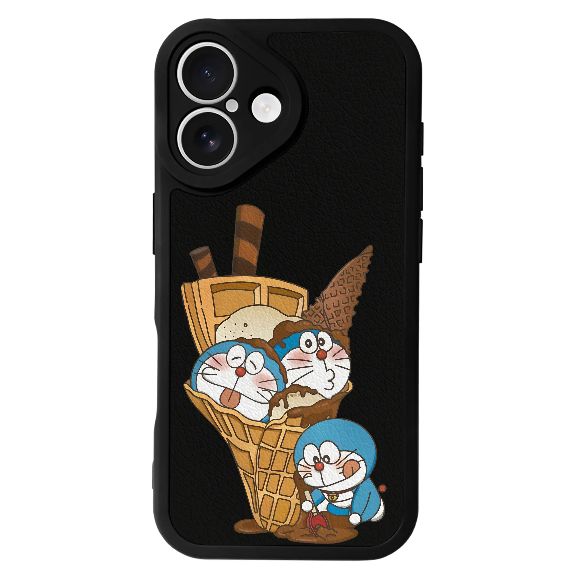 ドラえもん グッズドラえもん - IPhone 16シリーズ対応 ・ シリコンスマホケース ・ レザー調 ・ 高精度フィット ・ 耐衝撃 ・ ワイヤレス充電対応 ・ 精密カット